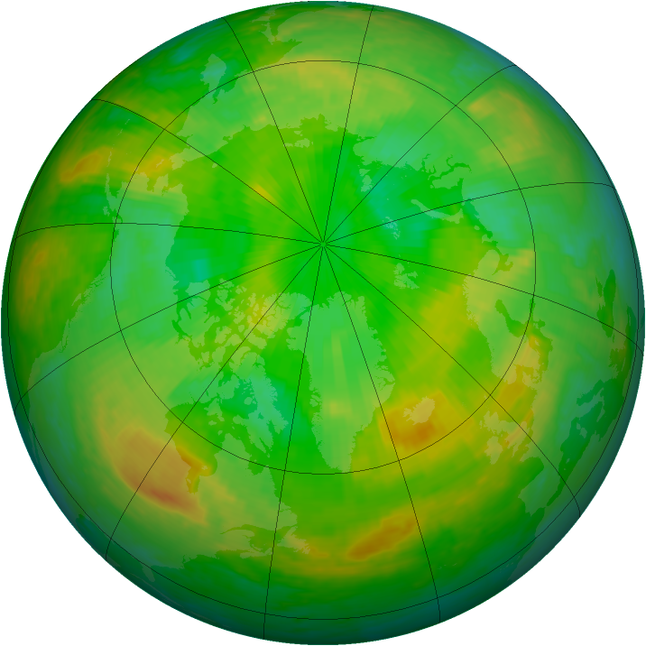 Arctic ozone map for 24 June 2004